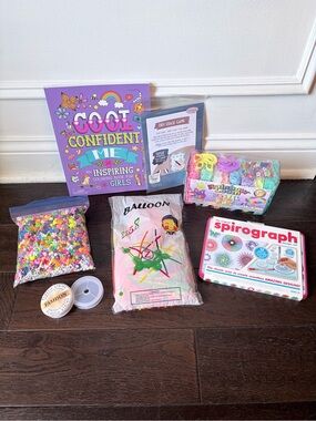 Arts & Crafts 8-Piece Bundle: Coloring, Spirograph, Balloons, Beads|String, Loom